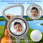 Arreglapiques De Golf La foto más popular entre los Personalizados moder<br><div class="desc">La mayor parte del papá del Tráfico... ¡Dos de tus cosas favoritas, golf y tu hijo! Ahora puedes llevarte a tu hijo mientras juegas 18 agujeros. Sorprenda al Papa y al Golf Lover con estos super tiernos marcadores de pelota de personalizado de fotos y accesorios de golf a juego. Personalizar...</div>
