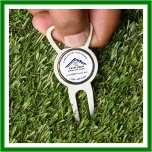 Arreglapiques De Golf Marcador de bolas con logotipo de Personalizado<br><div class="desc">Clásico y Simple — Su logotipo de negocio, información del sitio web y número de teléfono (o su texto) en esta hermosa herramienta de desecho funcional / marcador de bola / abrebotellas. Puede coincidir el color del texto con los colores de su negocio. Cree y aumente su conocimiento de la...</div>