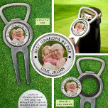 Arreglapiques De Golf MEJOR GRANDPA DE PAR Foto personalizada<br><div class="desc">Cree un abridor de botella personalizado con marcador de bola de golf magnético y herramienta de desviación con su foto y texto personalizado para un golfista que conoce (la muestra muestra muestra el nombre y el título de BEST GRANDPA BY PAR). Hace un gran Día del Padre, Día del Abuelo,...</div>