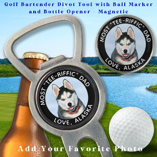 Arreglapiques De Golf Personalizado Foto Perro Mejor Papá Mascota Golf M