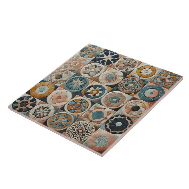 Arreglo artístico de baldosas decorativas colorida (Lado)