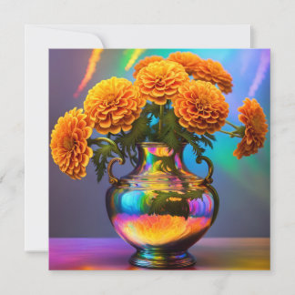 Arreglo de flores de caléndula de cumpleaños de oc
