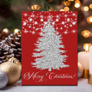 Arreglo de plata Luz Árbol de Navidad Feliz Navida