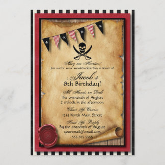 ¡Arrgh! Invitación de la fiesta de cumpleaños del