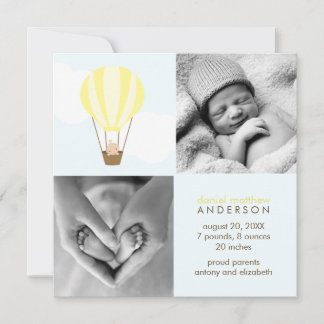 ¡Arriba, arriba y lejos! Invitaciones de bebé con