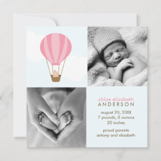 ¡Arriba, arriba y lejos! Invitaciones de bebé con
