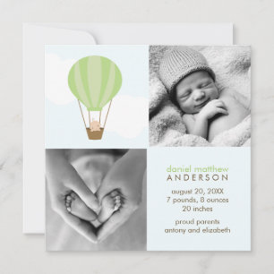 ¡Arriba, arriba y lejos! Invitaciones de bebé con 