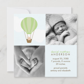 ¡Arriba, arriba y lejos! Invitaciones de bebé con
