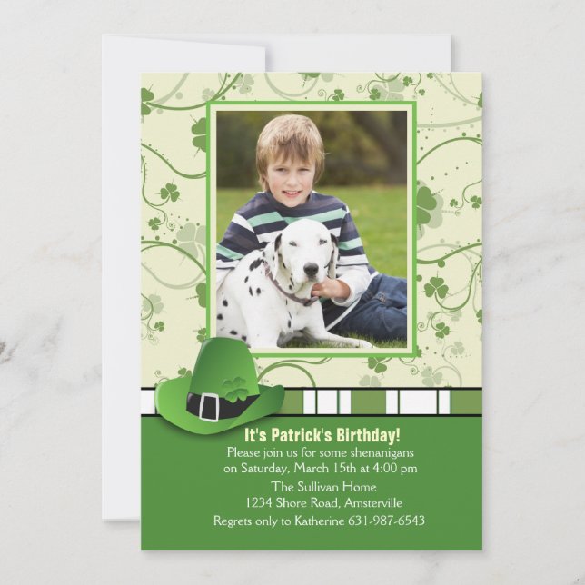 Arriba de la invitación a la foto por la mañana (Anverso)