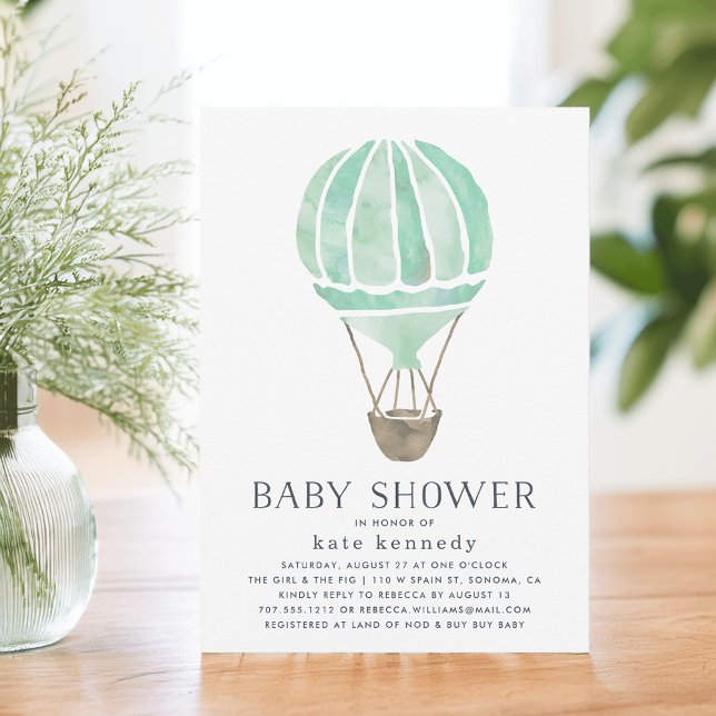 Arriba en la invitación de Air Baby Shower | Moned (Subido por el creador)