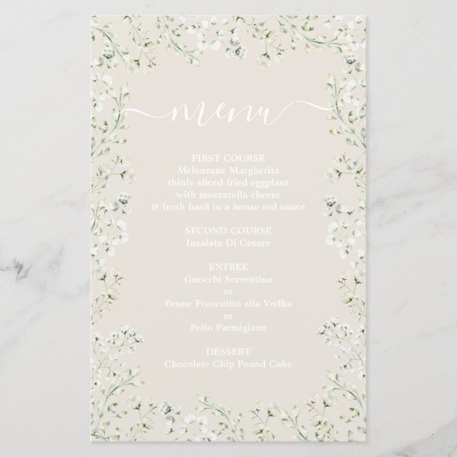 Arriba en la tarjeta de menú Nubes (Anverso)