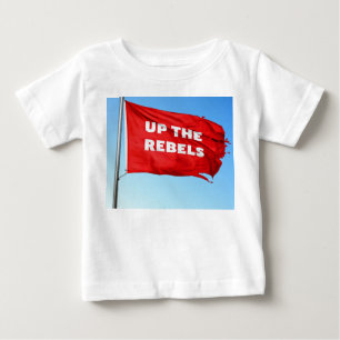 Arriba la camiseta bebé con tema de los rebeldes