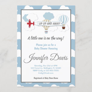 ¡Arriba Y Atrás! Invitación de Baby Shower