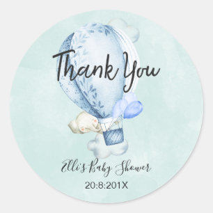 Arriba Y Fuera Del Pegatina De Baby Shower Elephan