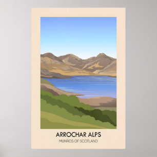 Arrochar Alps Munros de Escocia Póster