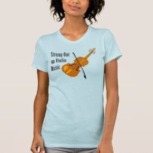 Arrojados Sobre Una Camiseta Violín