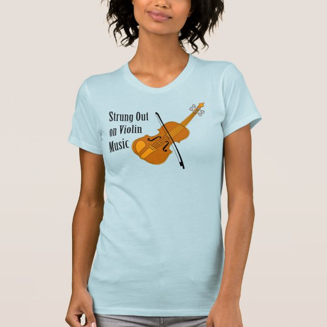 Arrojados Sobre Una Camiseta Violín (Anverso)