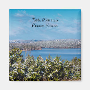 Arrojadura de nieve en el imán Table Rock Lake Squ