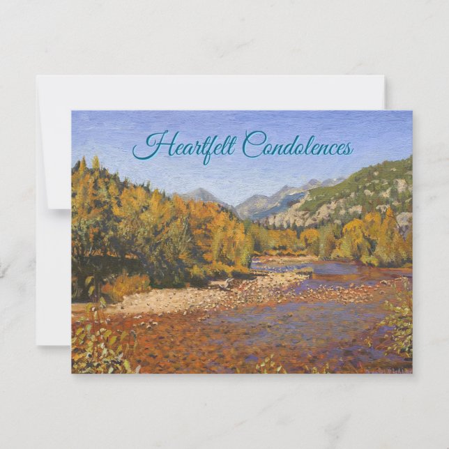 Arroyo Azul Rojo Naranja Verde en Otoño (Anverso)