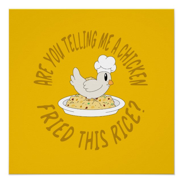 Arroz frito de pollo Poster brillante (Anverso)