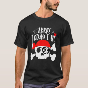 Arrr de camiseta de cuarto cumpleaños de Fiesta pi