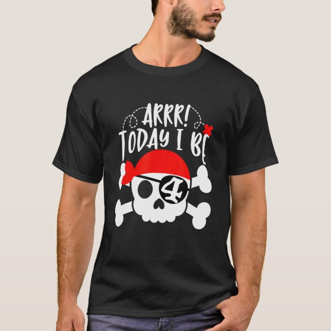 Arrr de camiseta de cuarto cumpleaños de Fiesta pi (Anverso)