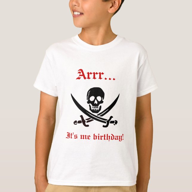 Arrr… es yo camiseta del pirata del cumpleaños (Anverso)