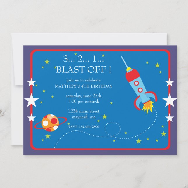 Arruine apagado la invitación del cumpleaños (Anverso)