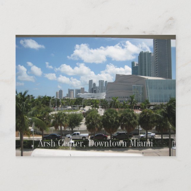 Arsht Center, tarjeta postal del centro de Miami (Anverso)