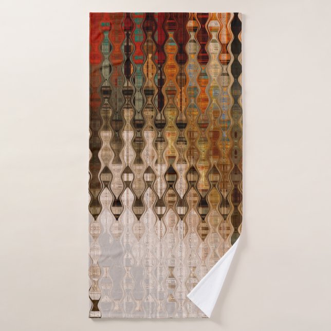 art abstract colorful geometric intersection backg (Toalla de baño)