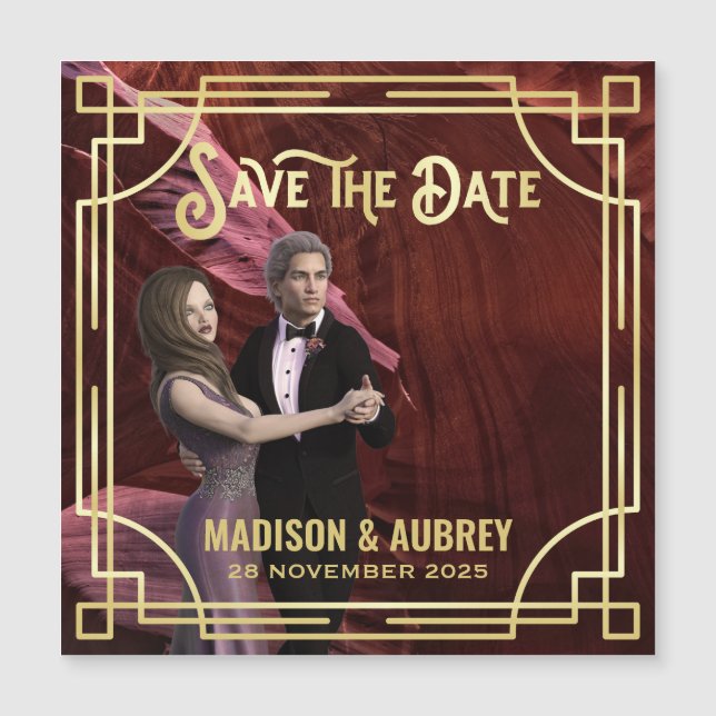 Art Deco Añadir tu foto elegante oro Guardar la fe (Anverso)