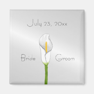 Art Deco Calla Lily salva el imán de fecha
