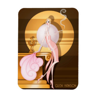 "Art Deco Chica" Imán Flex Premium de Glen Hanson