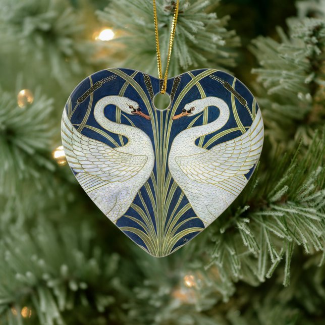 Art Decó Cisnes Pared Decoración Art Nouveau Swan (Árbol)