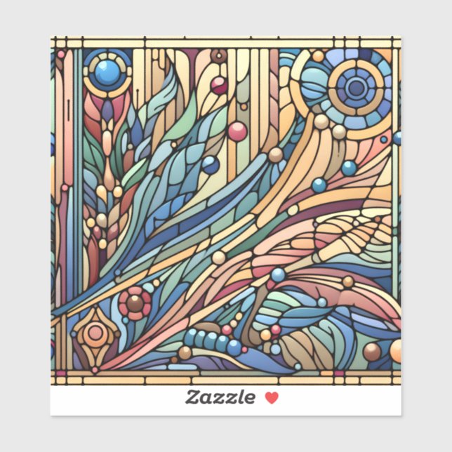 Art Deco Design Vinyl Pegatina (Hoja)