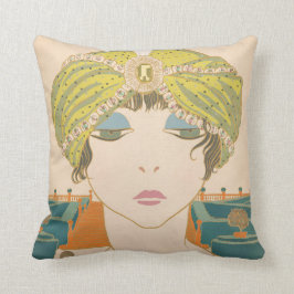 Art Deco Diseño Cojín decorativo Algodón Flapper