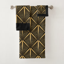 Art Deco dorado y negro