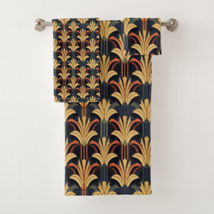Art Deco Elegante Oro Rojo Negro