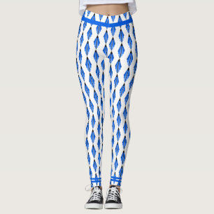 Art deco elemento en Leggings azul profundo