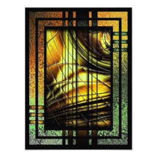 Art Deco En La Impresión De Fotografías Verdes Y O