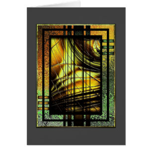 Art Deco En Verde Y Oro
