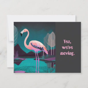 ART DECO FLAMINGO CAMBIO DE LA TARJETA POSTAL DE D