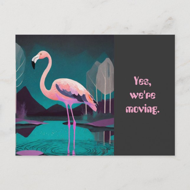 ART DECO FLAMINGO CAMBIO DE LA TARJETA POSTAL DE D (Anverso)
