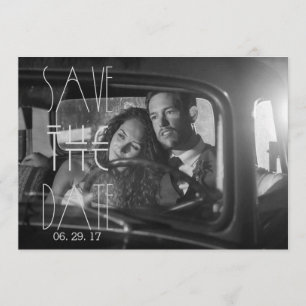 Art Deco Gatsby Save the Date   Tarjeta de invitac