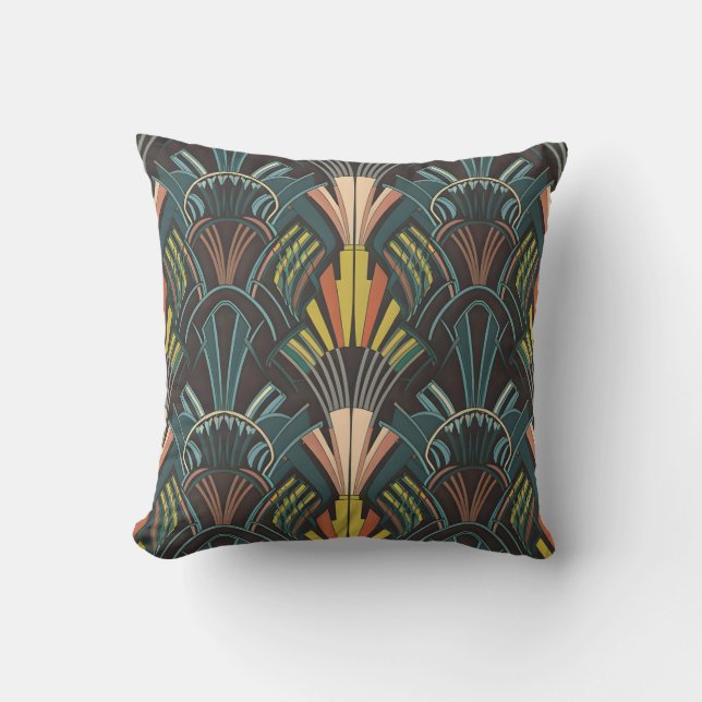 Art Deco Imprimir almohada de lanzamiento | d.jemm (Anverso)