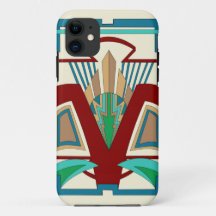 Art Deco iPhone 11 y superior Funda (amarillo páli