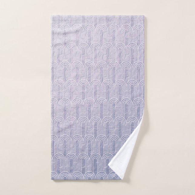 Art Deco, lavanda, patrón, cosecha, belleza, moda, (Toalla de mano)