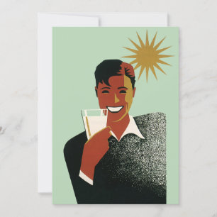Art Decó Man vintage, bebidas frías en verano