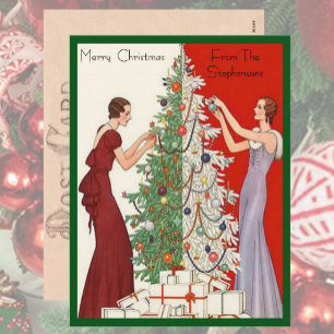 Art Deco Moda Navidad Tree Retro