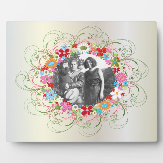 Art Decó Placa de Arte Floral (Frente)